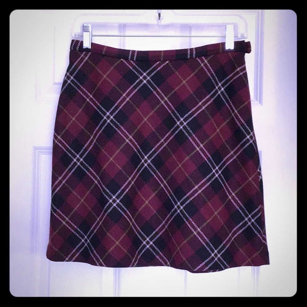 Vtg. 90’s🌹The Limited Wool plaid skirt made in Italy